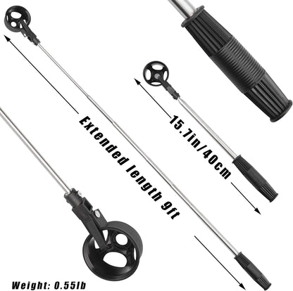 Stainless Steel Telescopic Golf Ball Retriever with Two Grabbers - Lightweight Golf Accessory for Water Recovery, 0.55 lbs