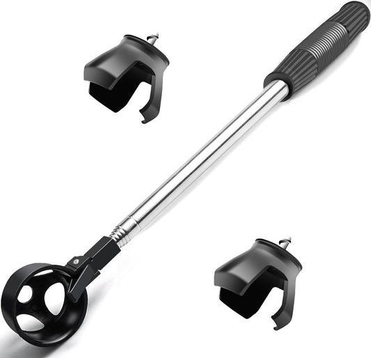 Stainless Steel Telescopic Golf Ball Retriever with Two Grabbers - Lightweight Golf Accessory for Water Recovery, 0.55 lbs